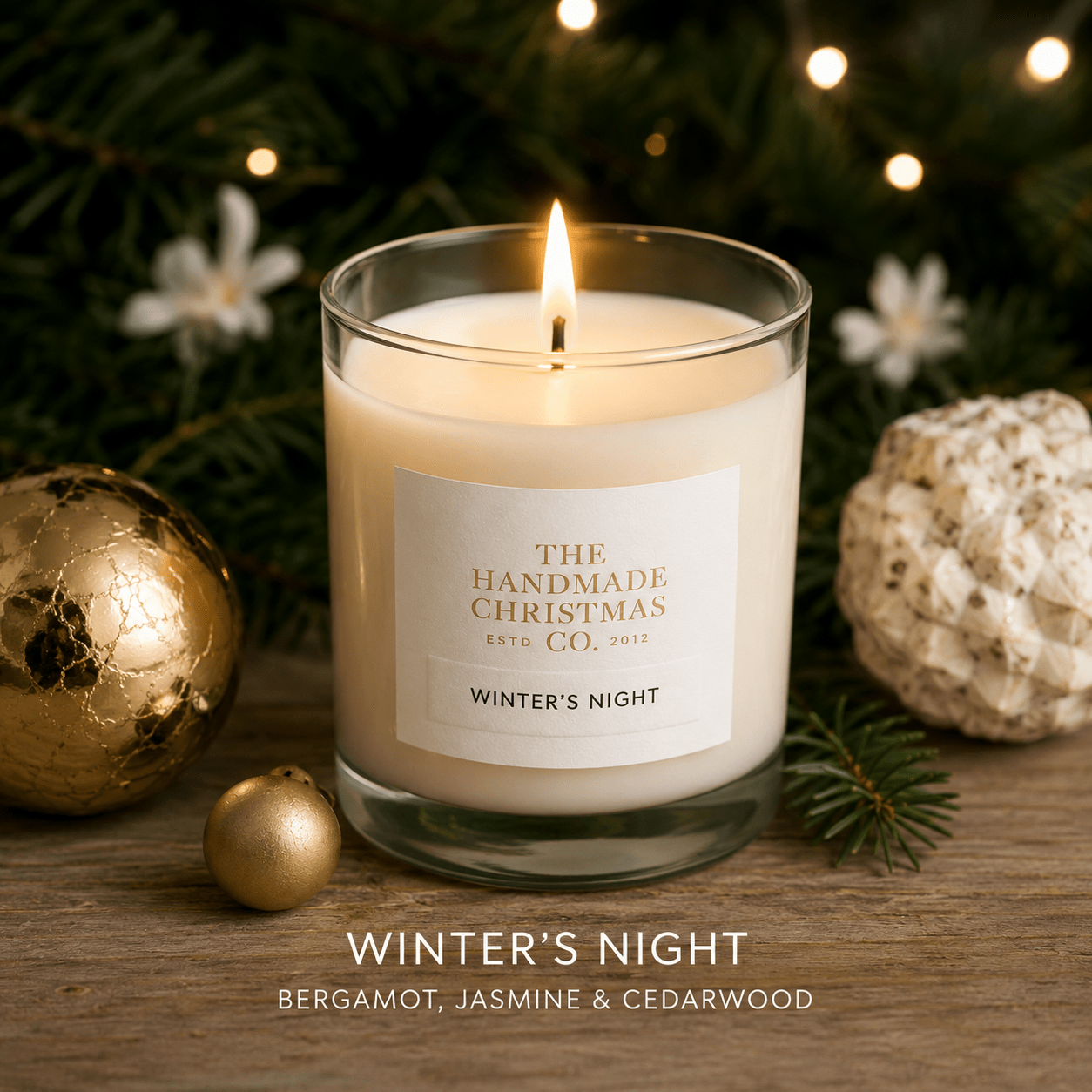 Luxury Handmade Soy Wax Christmas Candle - Winter’s Night - Pure Apotheca
