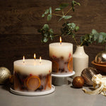 Luxury Handmade Winter Botanical Christmas Pillar Candle Soy - Pure Apotheca