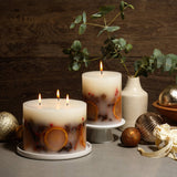 Luxury Handmade Winter Botanical Christmas Pillar Candle Soy - Pure Apotheca