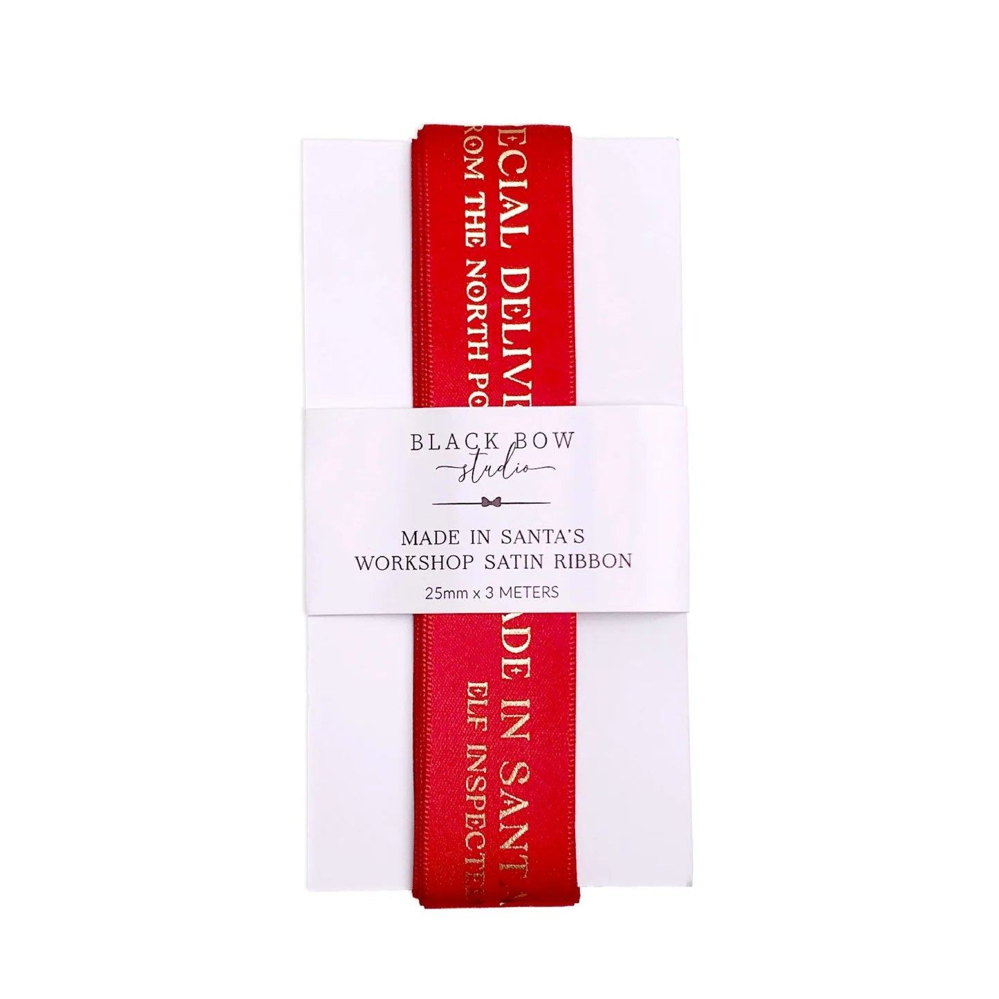 Made In Santa's Workshop Christmas Red Ribbon - 3m - Pure Apotheca