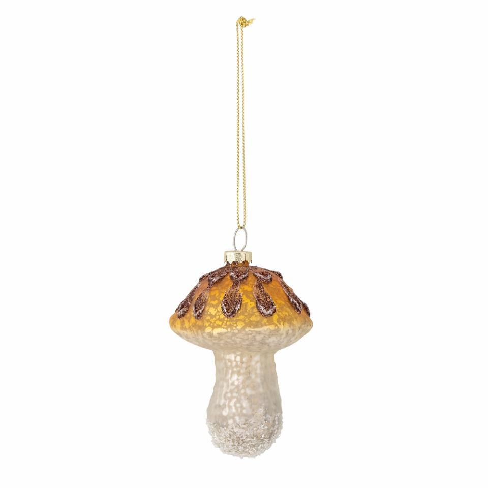 Mahela Burnt Orange Mushroom Glass Ornament - Pure Apotheca