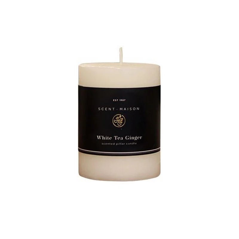 Maison Pillar Candle White Tea Ginger 3x4” - Pure Apotheca