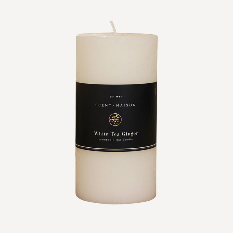 Maison Pillar Candle White Tea Ginger 3x6” - Pure Apotheca