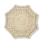 MAJORCA NATURAL/BLUE WOVEN PLACEMAT 35X35CM - Pure Apotheca