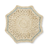 MAJORCA NATURAL/BLUE WOVEN PLACEMAT 35X35CM - Pure Apotheca