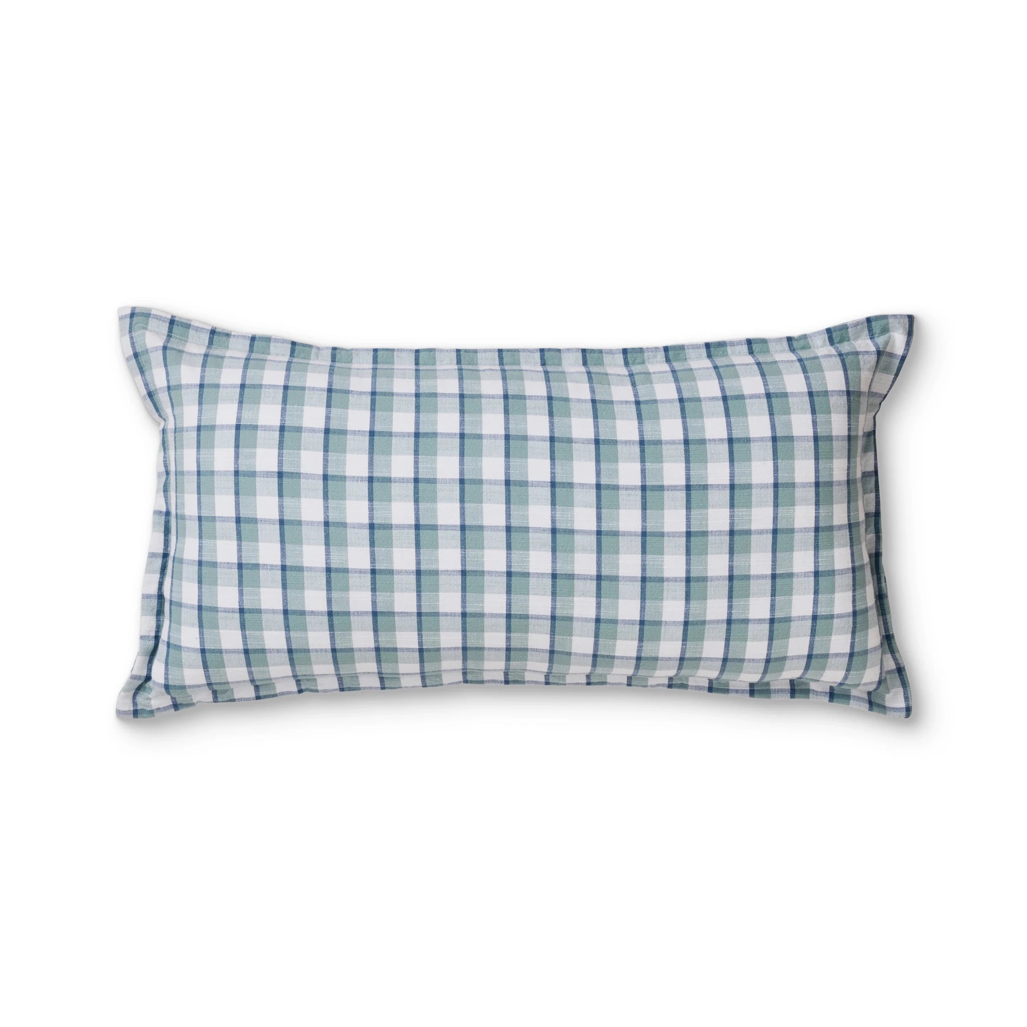 MALDON BLUE CHECK CUSHION 35x70CM - Pure Apotheca