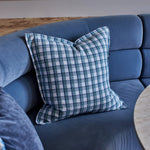 MALDON BLUE CHECK CUSHION 50CM - Pure Apotheca