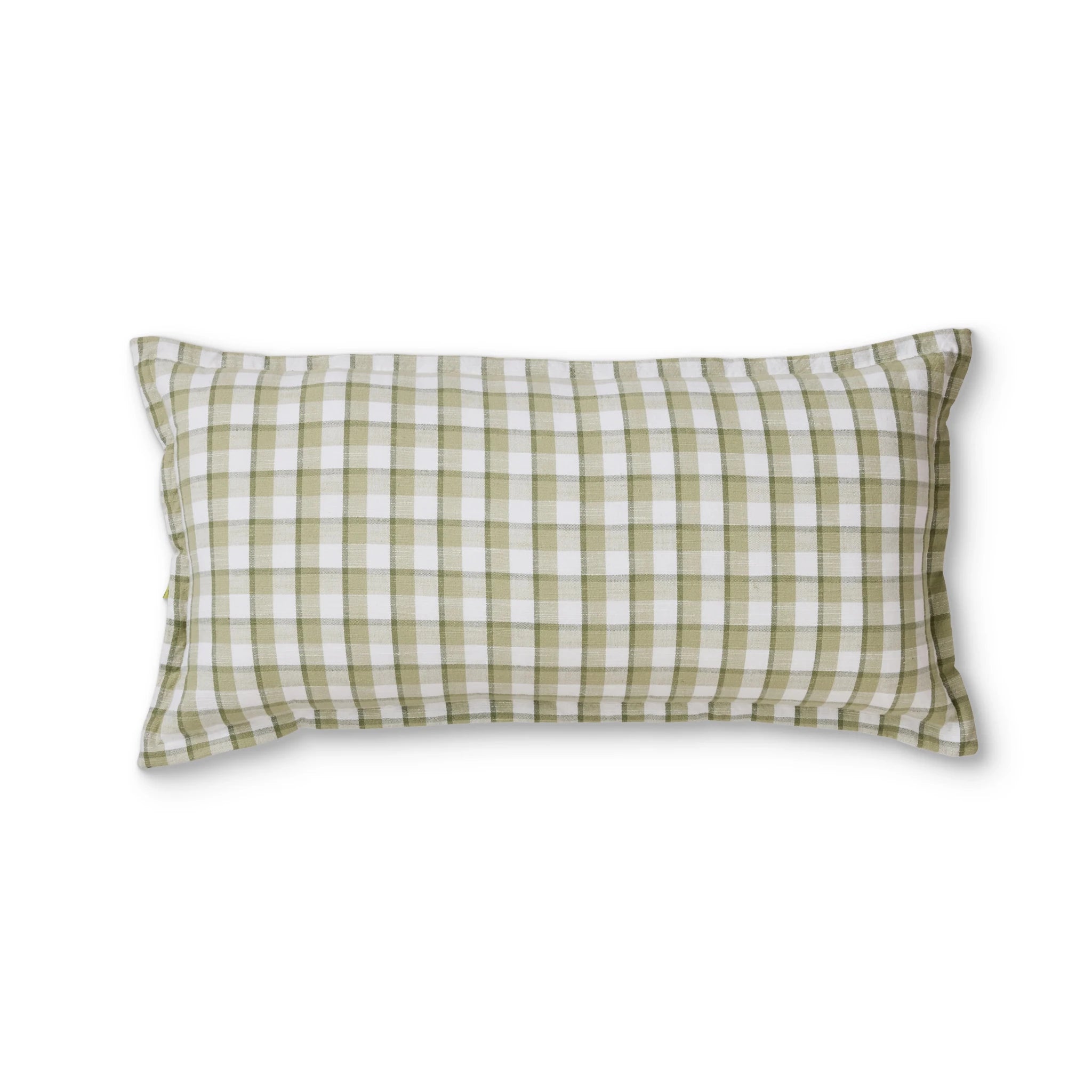 MALDON GREEN CHECK CUSHION 35x70CM - Pure Apotheca