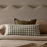 MALDON GREEN CHECK CUSHION 35x70CM - Pure Apotheca