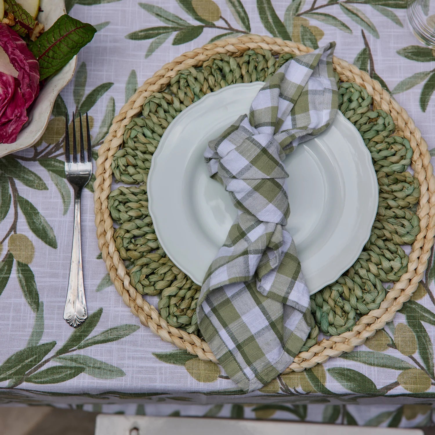 MALDON GREEN CHECK NAPKIN SET/4 - Pure Apotheca