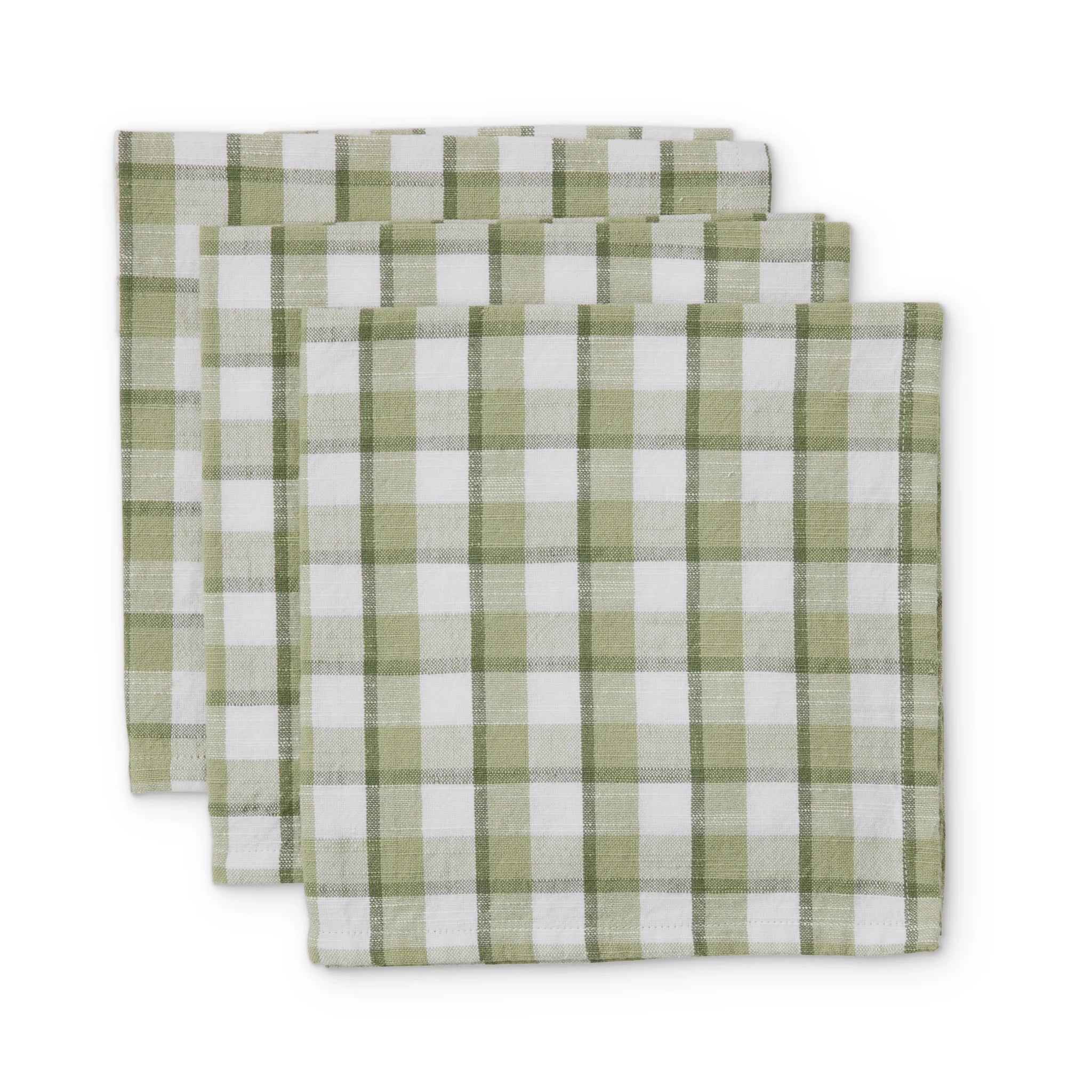 MALDON GREEN CHECK NAPKIN SET/4 - Pure Apotheca