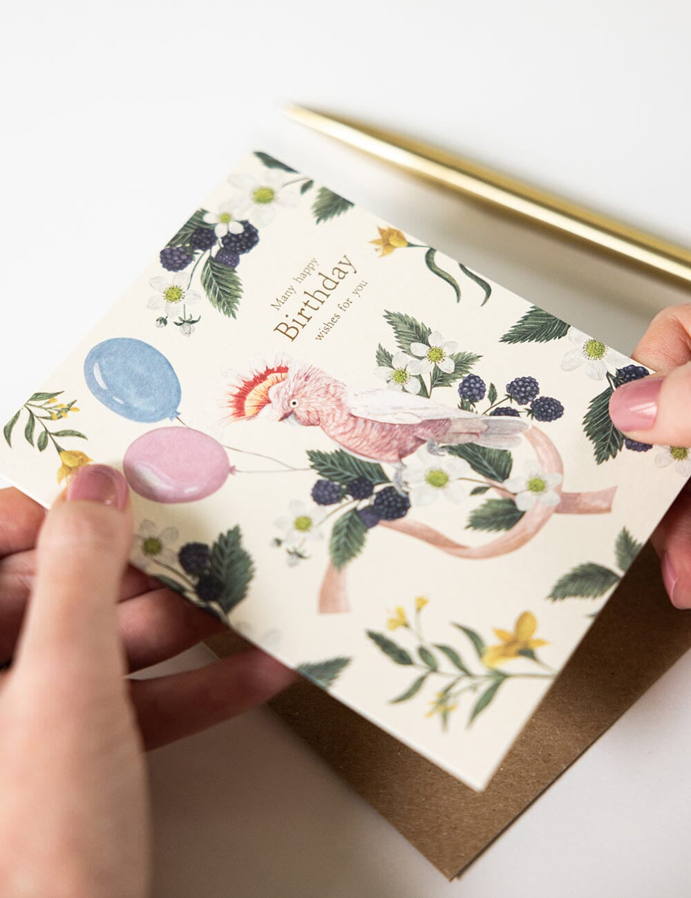 Many Happy Birthday Wishes for You Cockatoo Card - Pure Apotheca