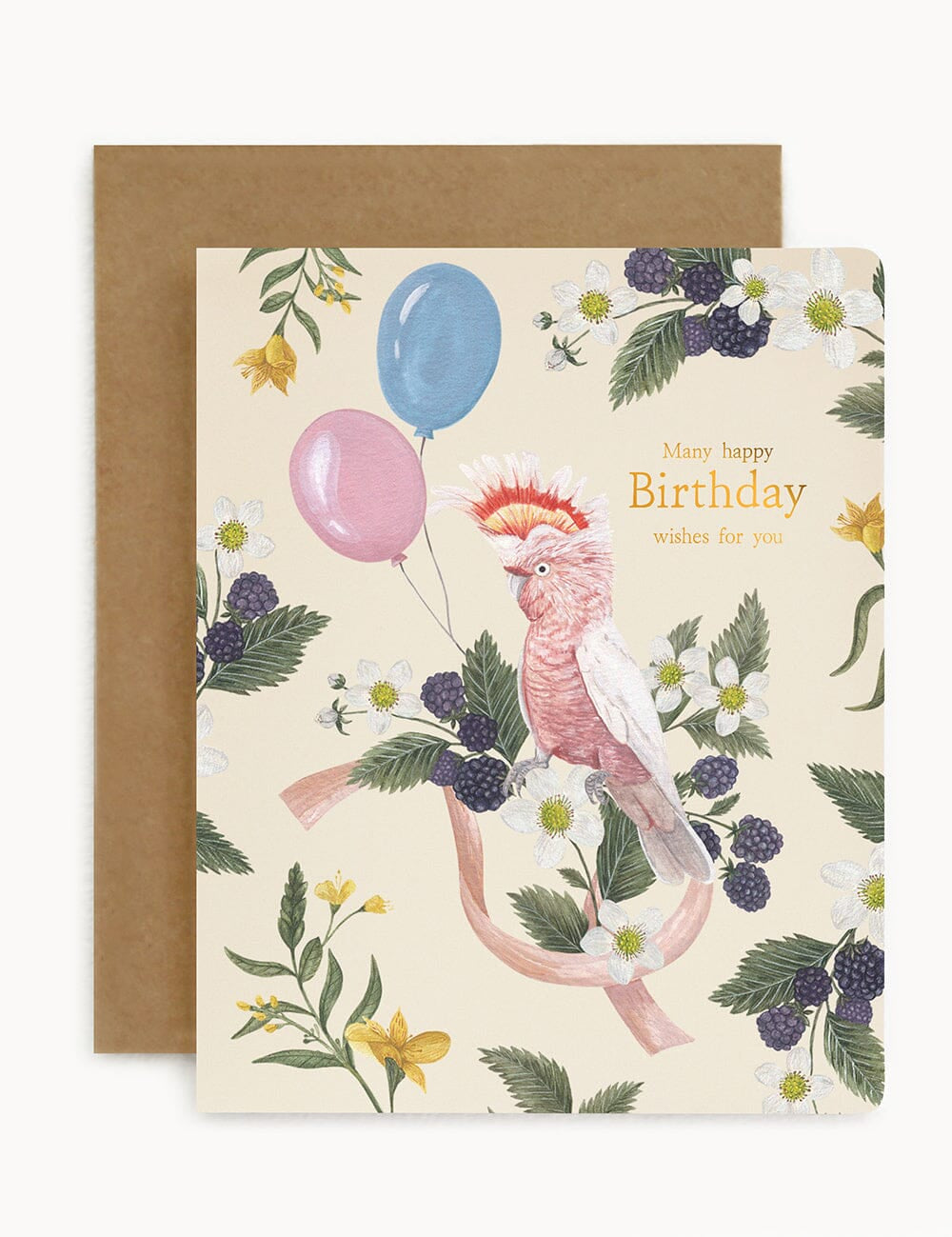 Many Happy Birthday Wishes for You Cockatoo Card - Pure Apotheca