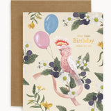 Many Happy Birthday Wishes for You Cockatoo Card - Pure Apotheca