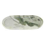 Marble Rounded Tray 15x28cm Green - Pure Apotheca