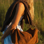 Marissa Suedette Shoulder Bag Cognac - Pure Apotheca