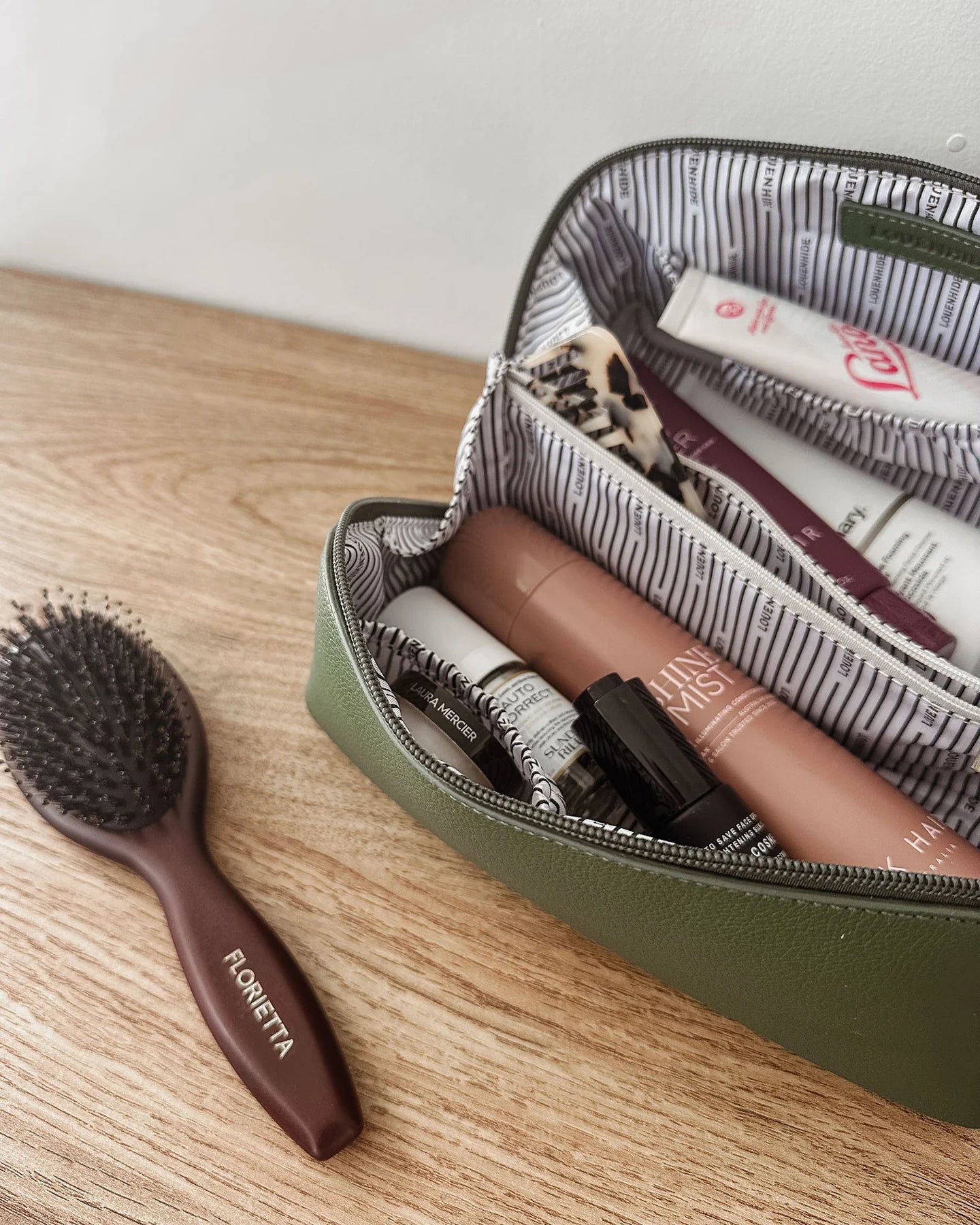 Mary Cosmetic Bag Olive - Pure Apotheca