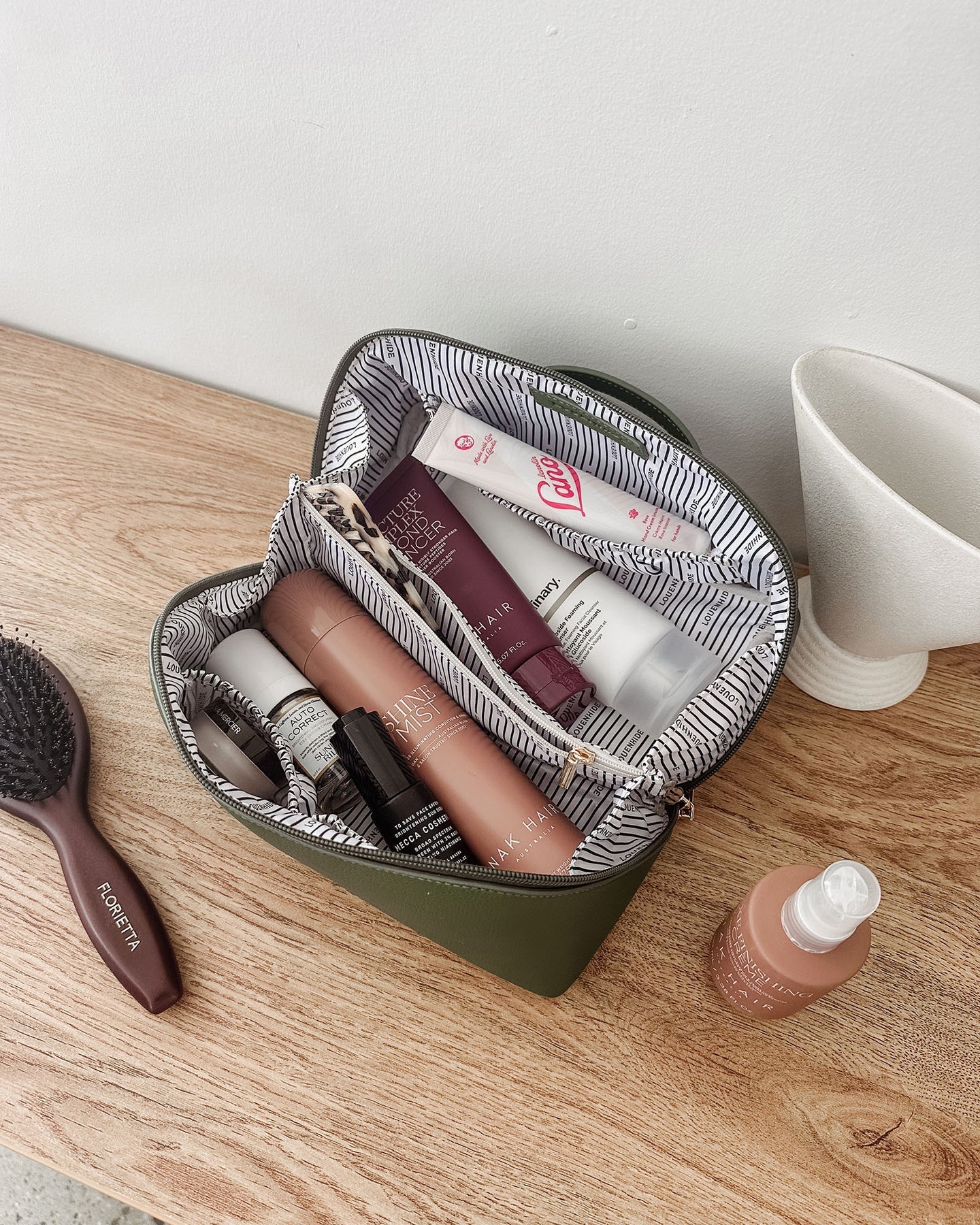 Mary Cosmetic Bag Olive - Pure Apotheca