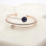 Mati Eye/CZ Bangle Rose Gold - Pure Apotheca