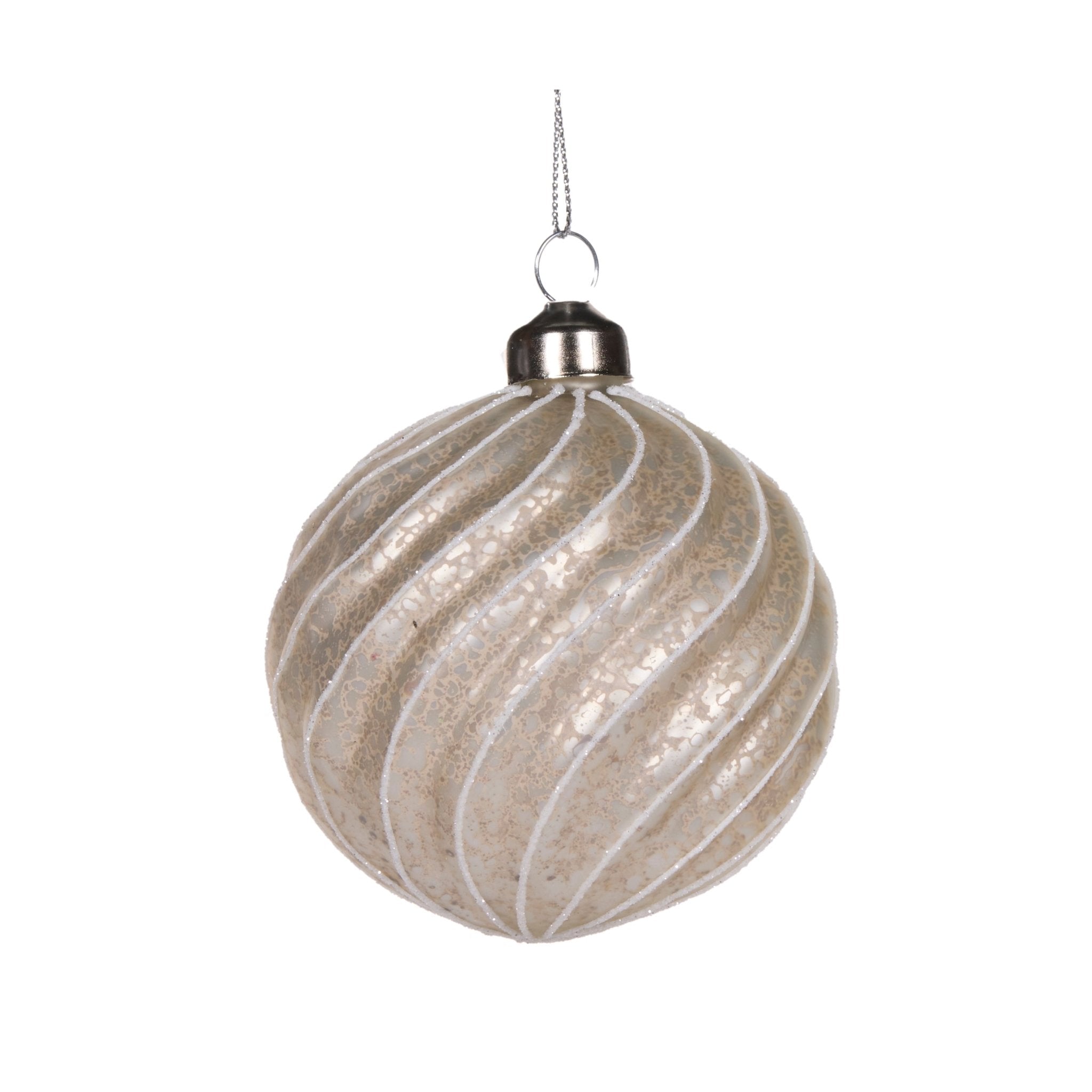 MATTE ANTIQUE SILVER SWIRL BAUBLE - Pure Apotheca