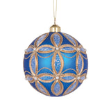 MATTE BLUE EMBOSSED FLEUR BAUBLE - Pure Apotheca