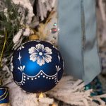 MATTE DARK BLUE AND WHITE WEDGEWOOD BAUBLE - Pure Apotheca