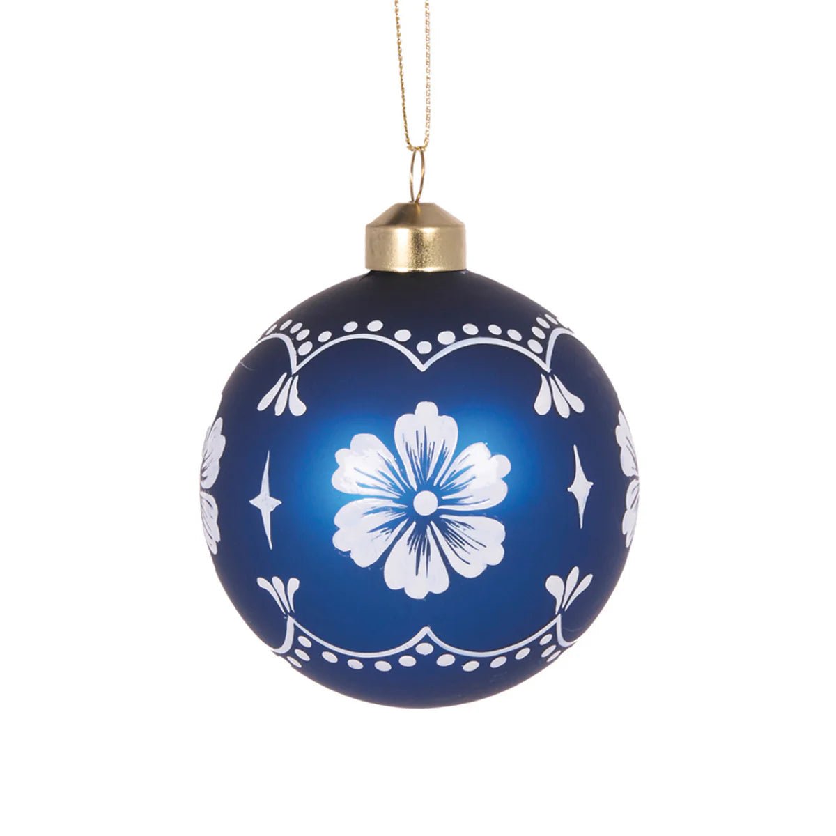MATTE DARK BLUE AND WHITE WEDGEWOOD BAUBLE - Pure Apotheca