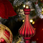 MATTE RED EMBELLISHED CHANDELIER FINIAL - Pure Apotheca