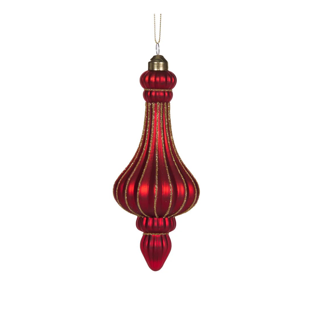 MATTE RED EMBELLISHED CHANDELIER FINIAL - Pure Apotheca