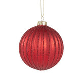 Matte Red Ribbed Bauble - Pure Apotheca