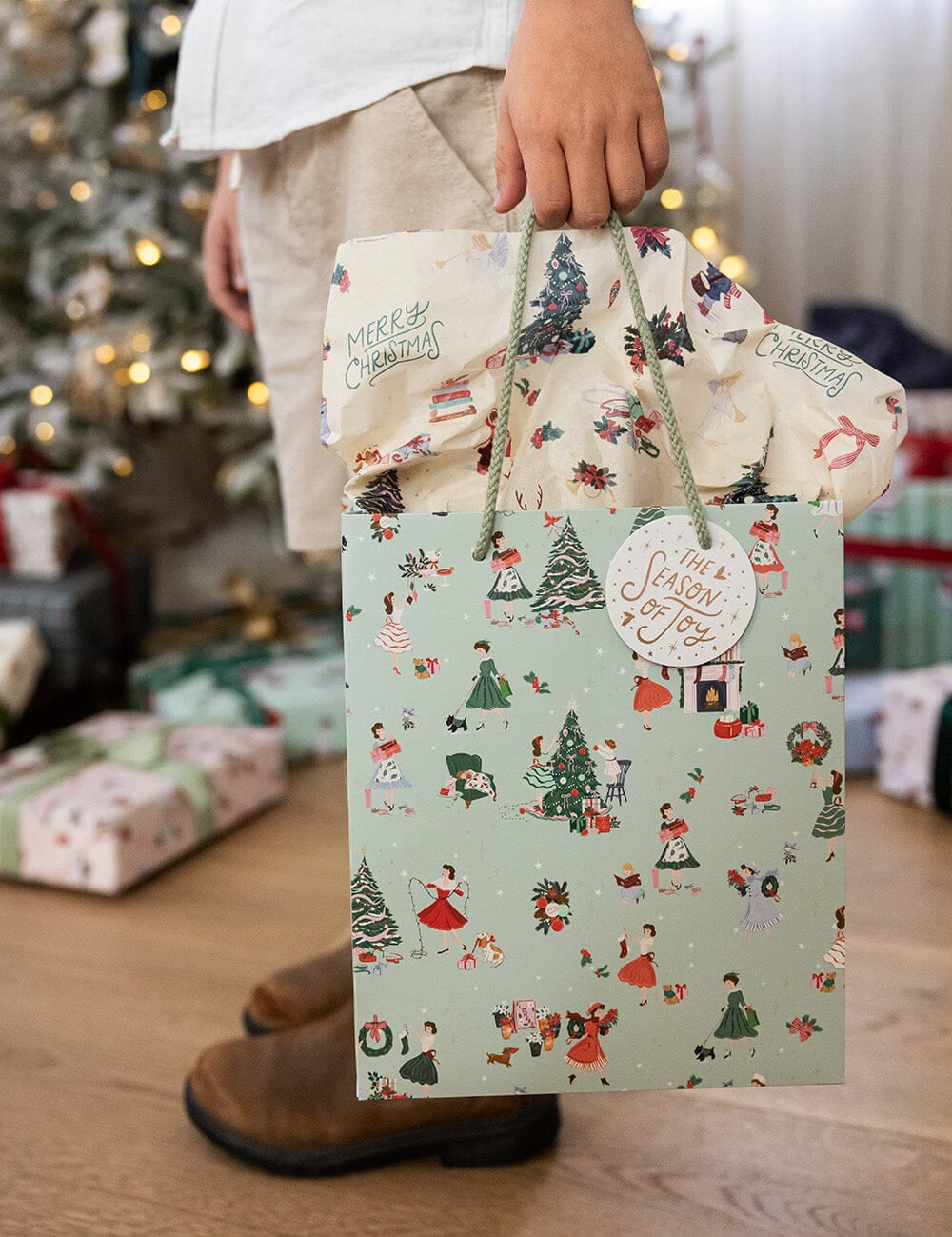 Medium Gift Bag - Christmas Ladies - Pure Apotheca