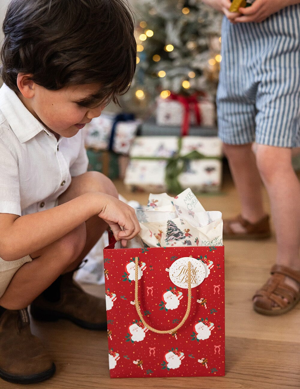 Medium Gift Bag - Jingle Bells - Pure Apotheca