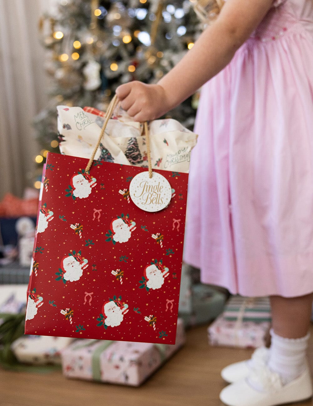 Medium Gift Bag - Jingle Bells - Pure Apotheca