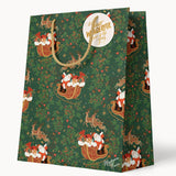 Medium Gift Bag - Santa Sleigh - Pure Apotheca