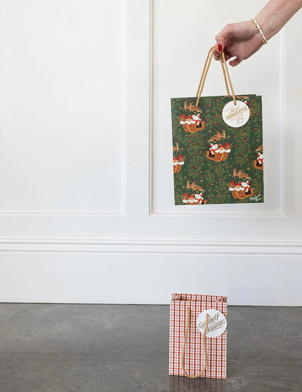 Medium Gift Bag - Santa Sleigh - Pure Apotheca