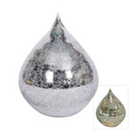 MERCURY GLASS LED TEARDROP CONE SILVER LRG - Pure Apotheca