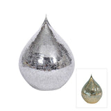 MERCURY GLASS LED TEARDROP CONE SILVER SMALL - Pure Apotheca