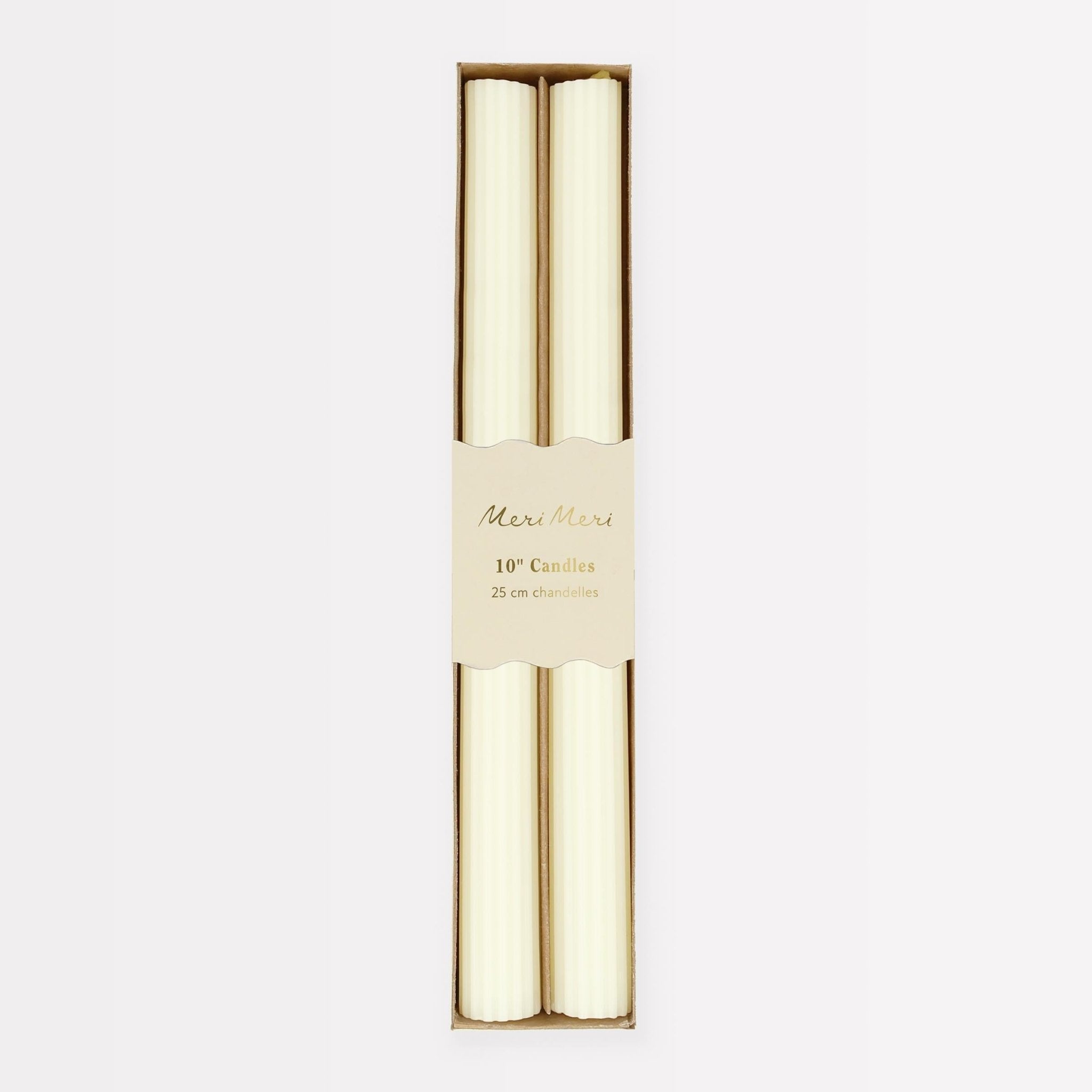 Meri Meri Ivory Taper Candles 2pk - Pure Apotheca