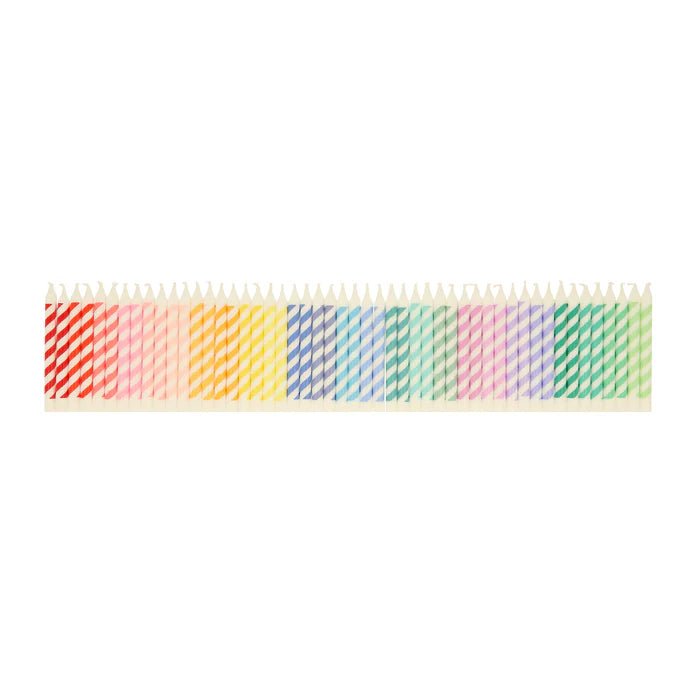 Meri Meri Rainbow Striped Mini Candles 50pk - Pure Apotheca