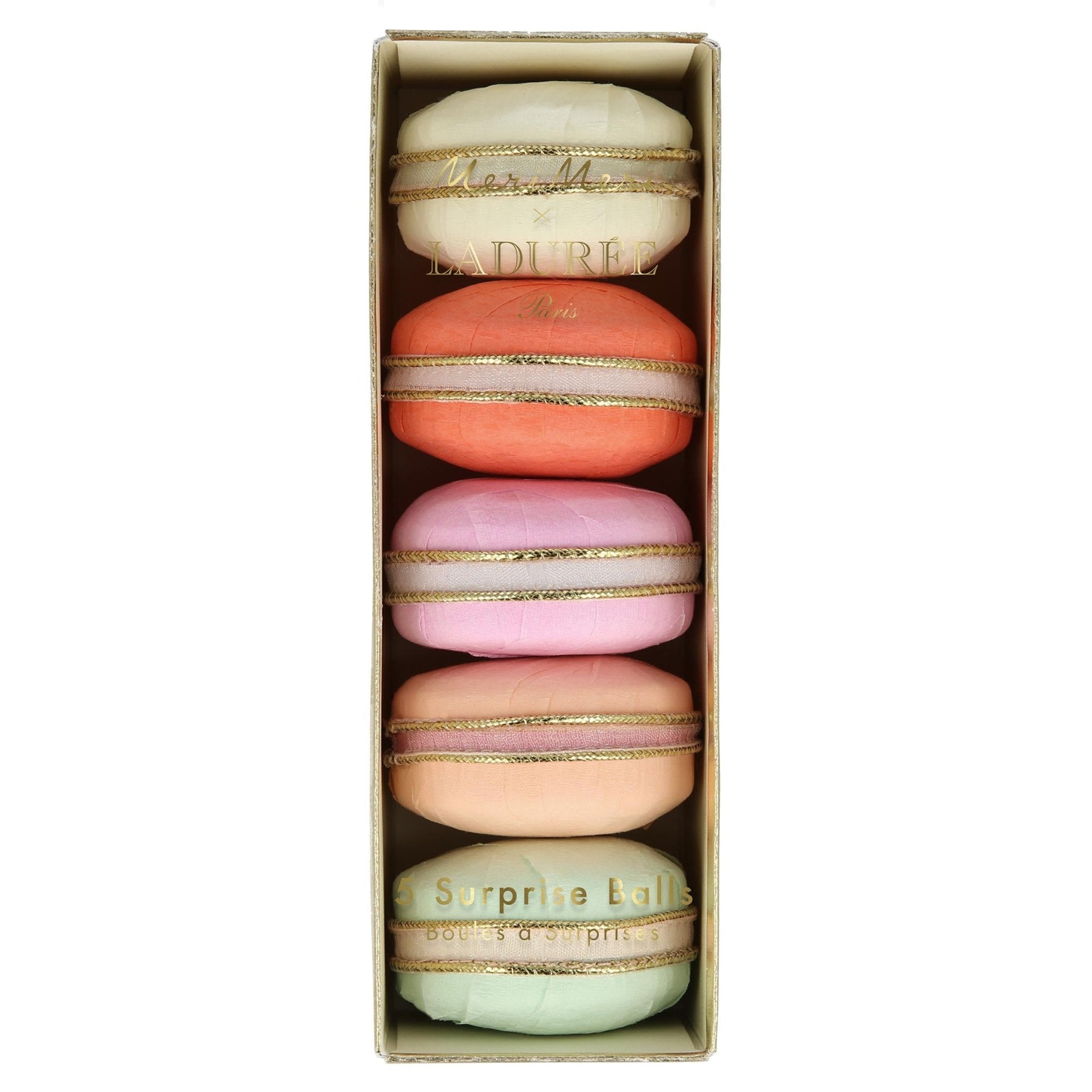 Meri Meri x Laduree Macaron Surprise Balls 5pk - Pure Apotheca