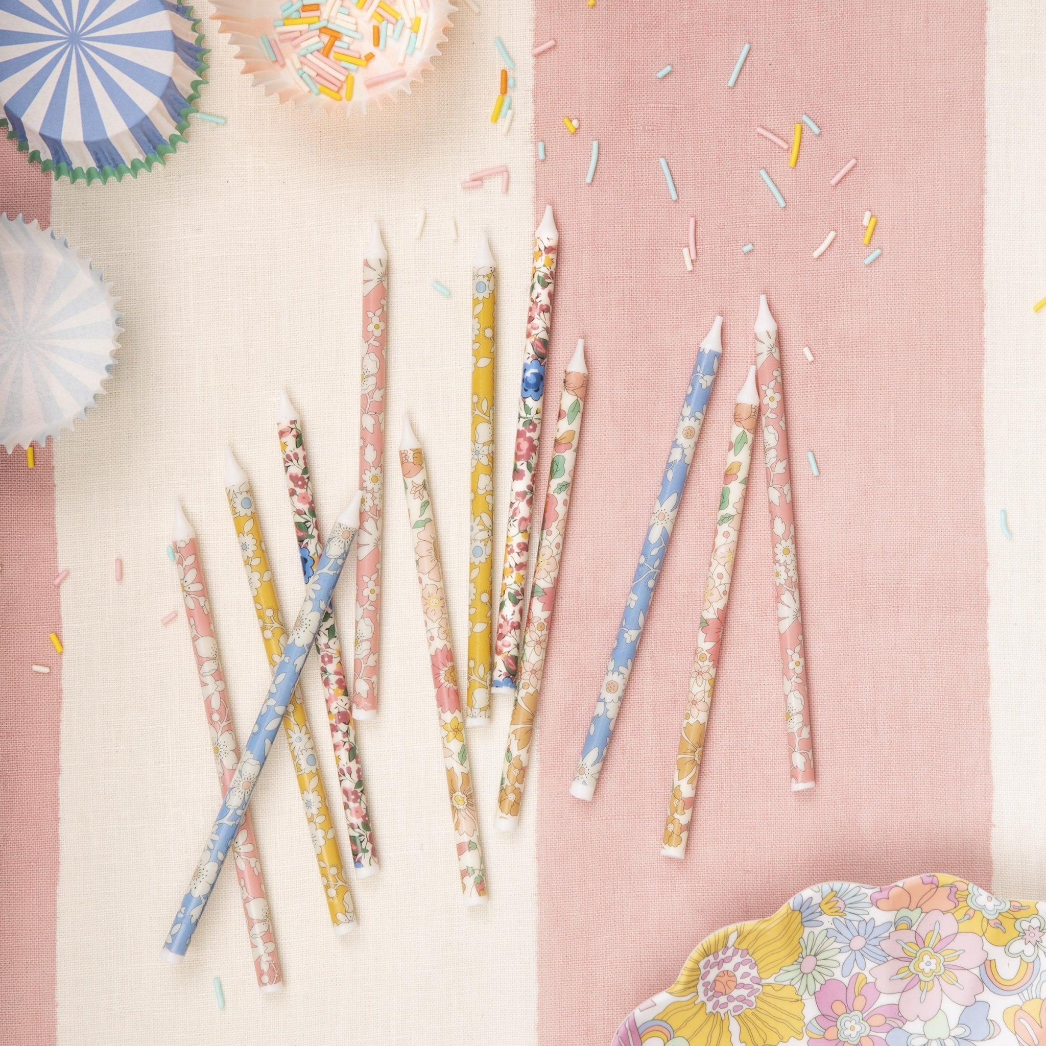 Meri Meri x Liberty Floral Birthday Candles 16pk - Pure Apotheca