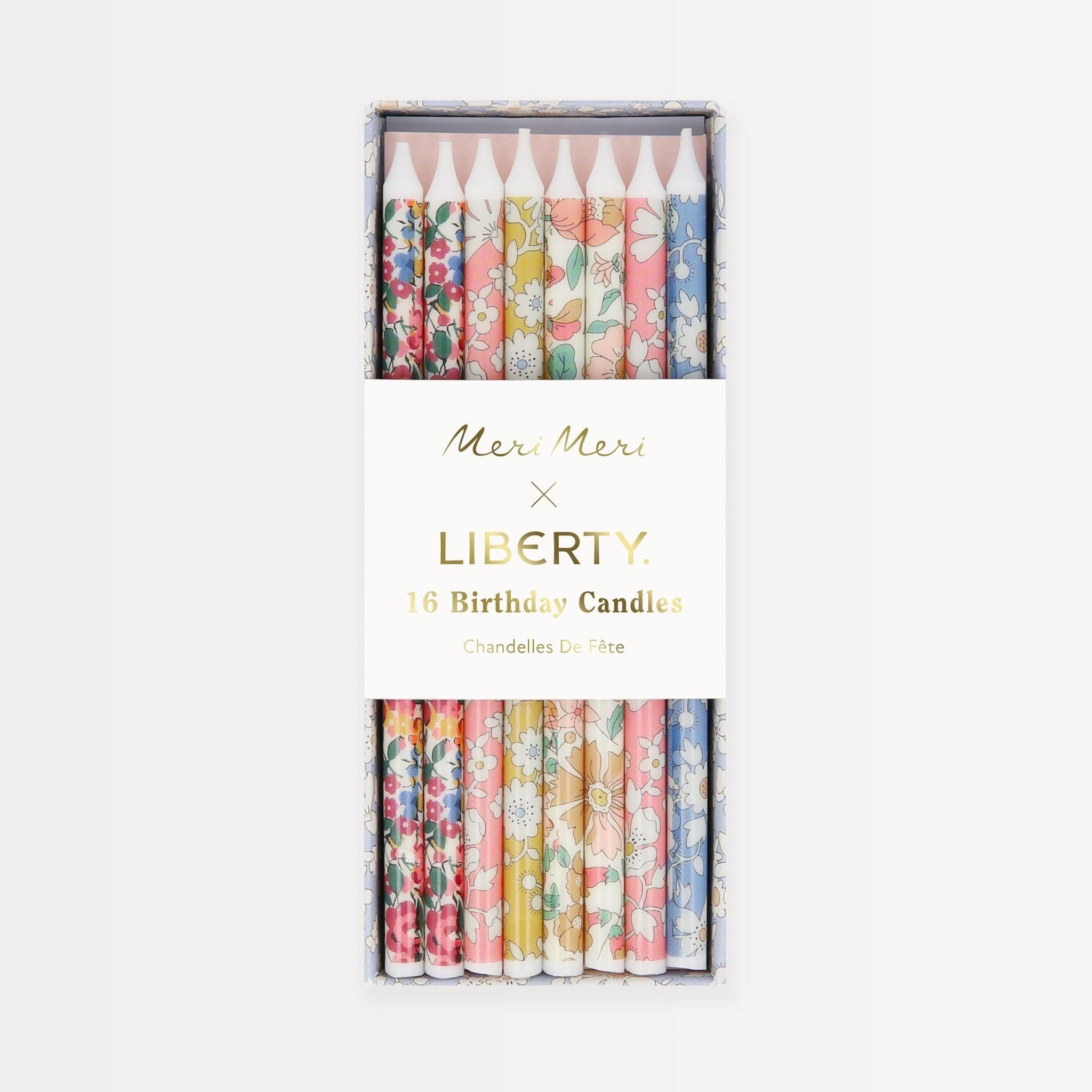 Meri Meri x Liberty Floral Birthday Candles 16pk - Pure Apotheca