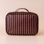 Merlot Pinstripe Cosmetic Bag - Pure Apotheca