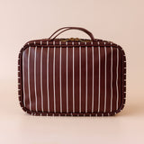 Merlot Pinstripe Cosmetic Bag - Pure Apotheca