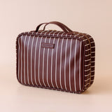 Merlot Pinstripe Cosmetic Bag - Pure Apotheca