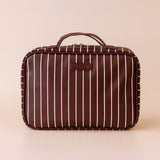 Merlot Pinstripe Cosmetic Bag - Pure Apotheca