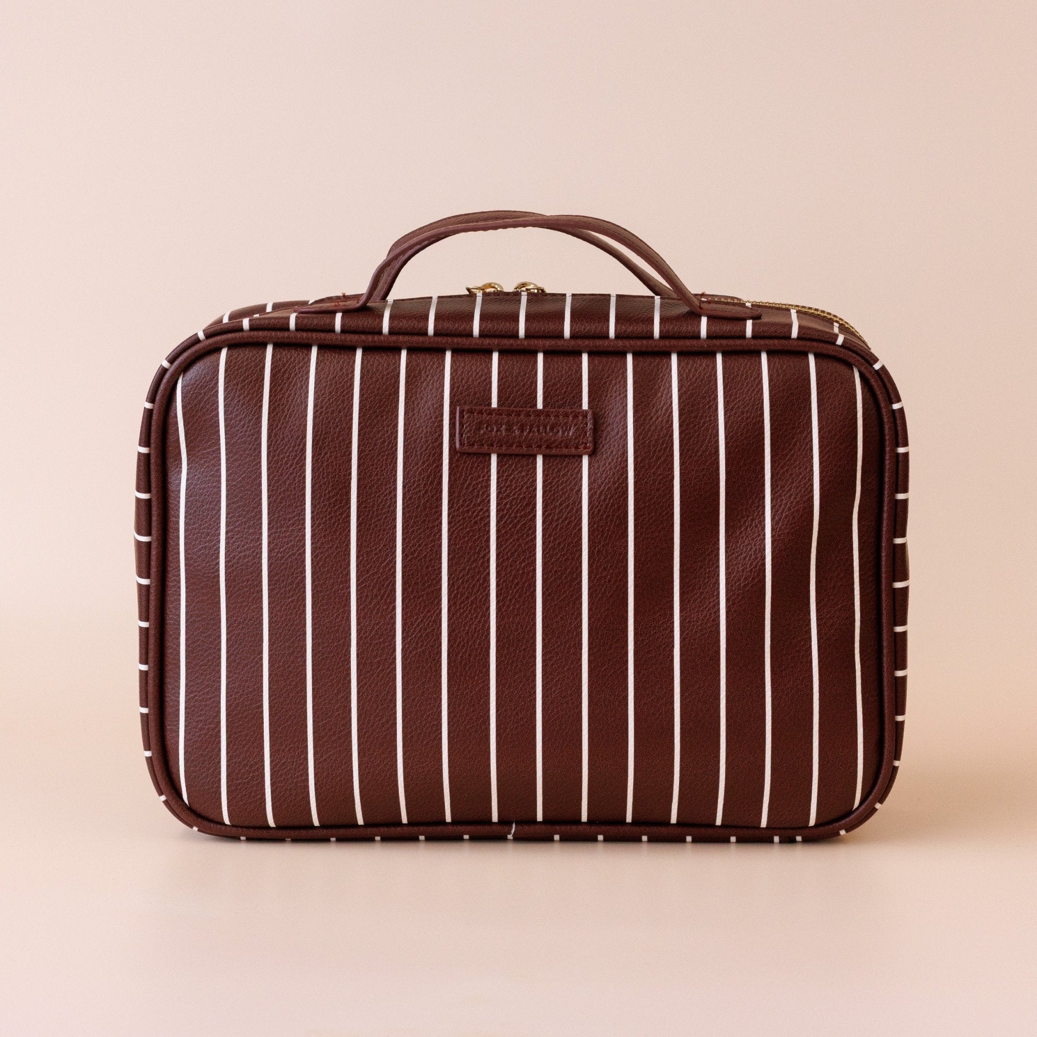 Merlot Pinstripe Cosmetic Bag - Pure Apotheca