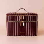Merlot Pinstripe Vanity Case - The Classic - Pure Apotheca