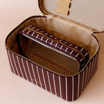 Merlot Pinstripe Vanity Case - The Classic - Pure Apotheca