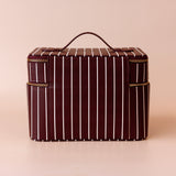Merlot Pinstripe Vanity Case - The Classic - Pure Apotheca